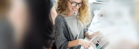 a young woman in an office