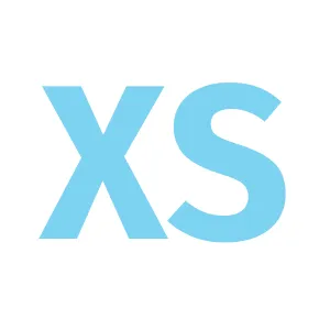 Blue letters XS