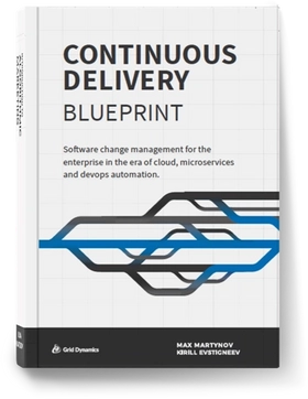 A book with a title Continuous delivery Blueprint