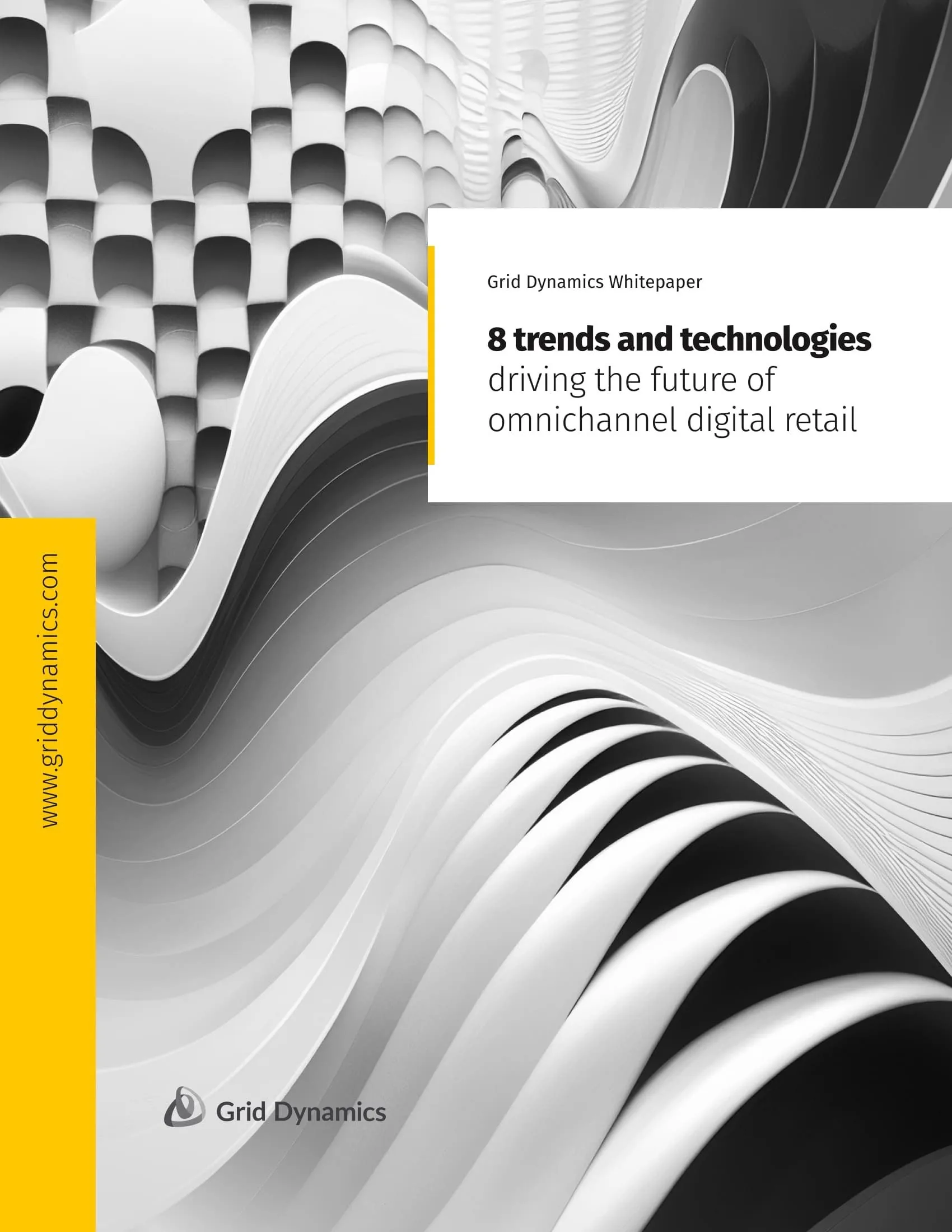 Light gray abstract waves as one of the trends in digital retail