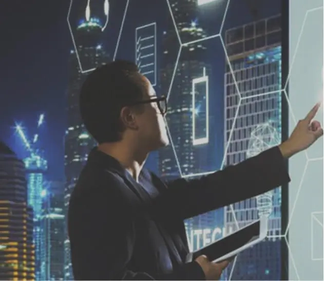 A person is analysing services