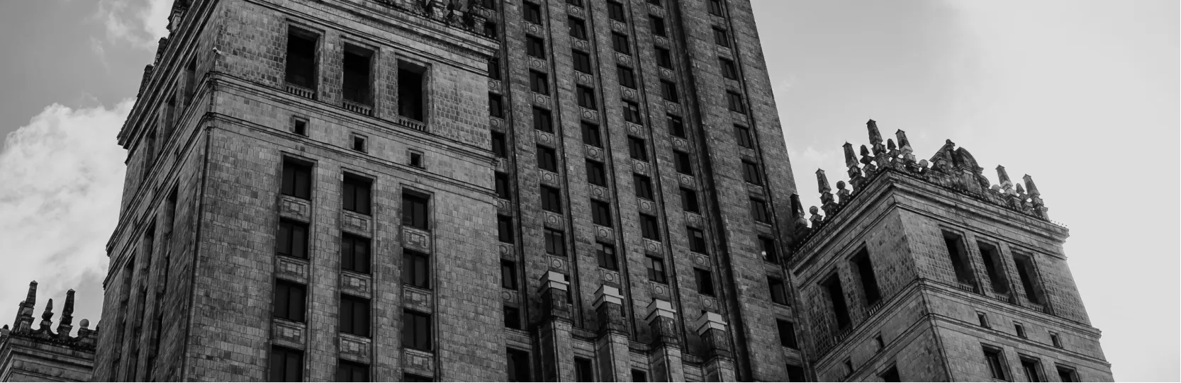 An old style tall building in Eastern Europe
