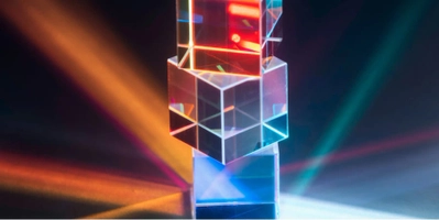 3 glass cubes