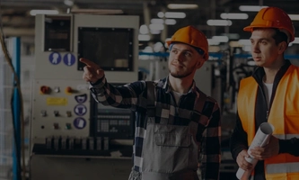 two specialists in a production line