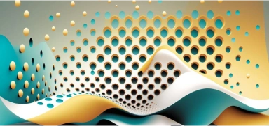 3D shape abstract pastel lines generated by AI