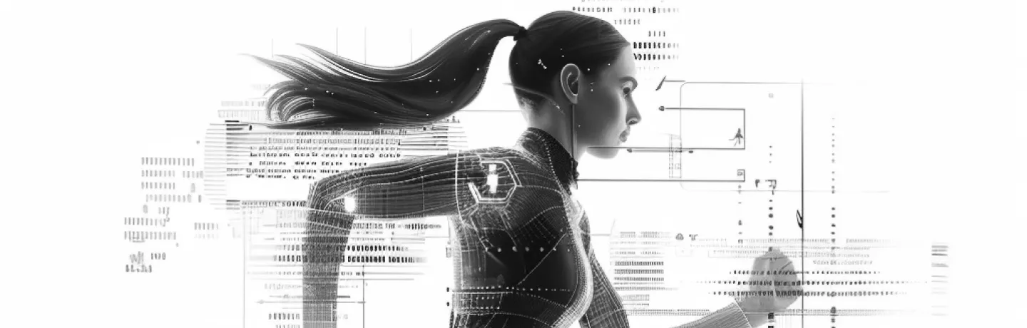 Bio data of woman running to represent digital health integration
