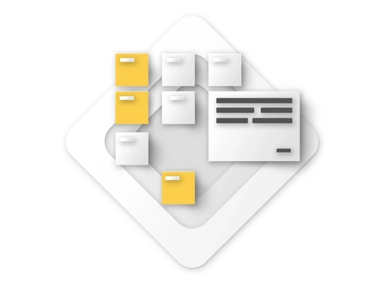 Data folders and document icon