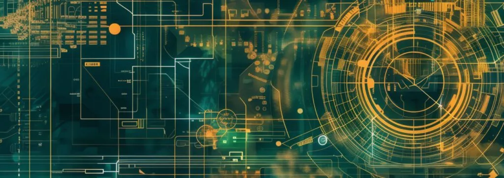 Technology background to represent large language model communication