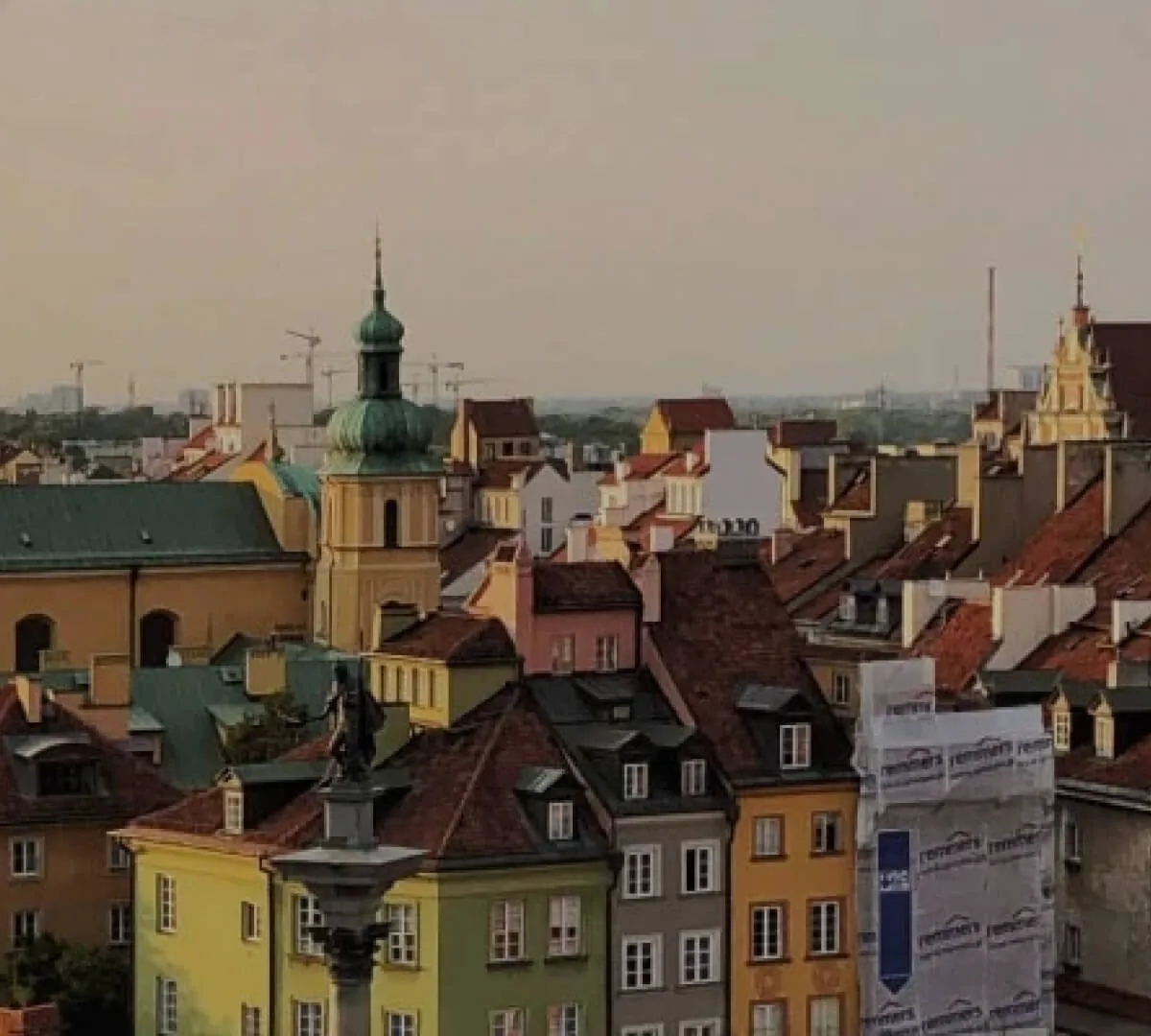 Rooftops of city in Poland