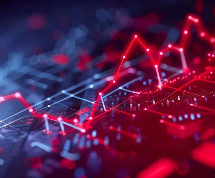 Digital graph with data points