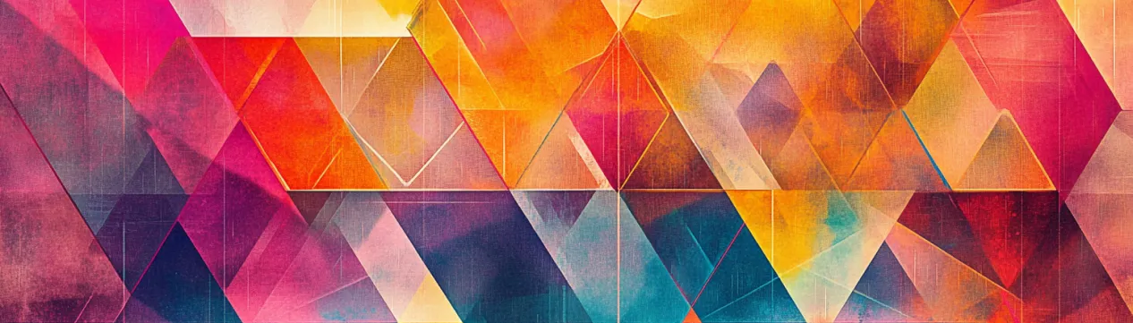 Abstract pink and orange geometric design