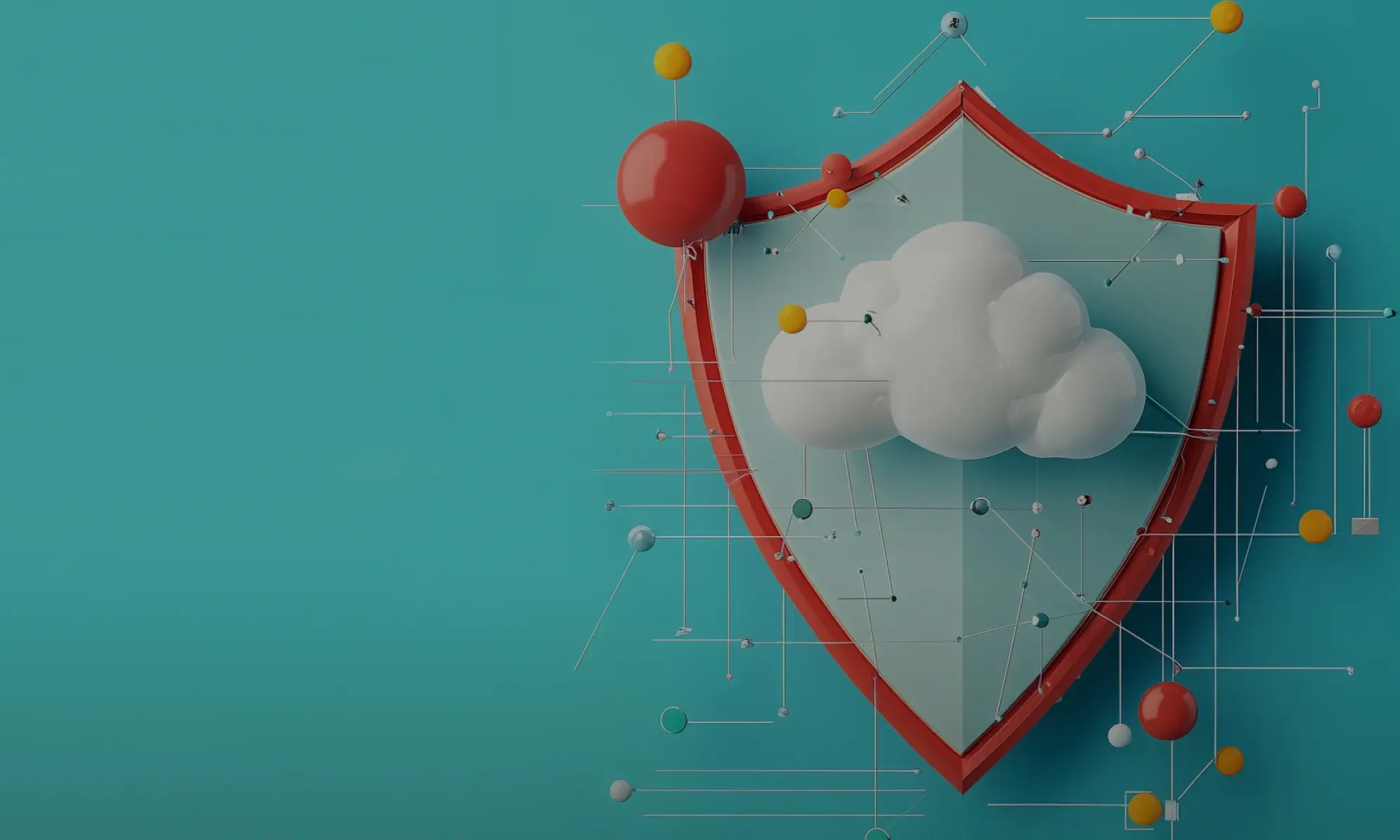 Shield with a cloud symbol