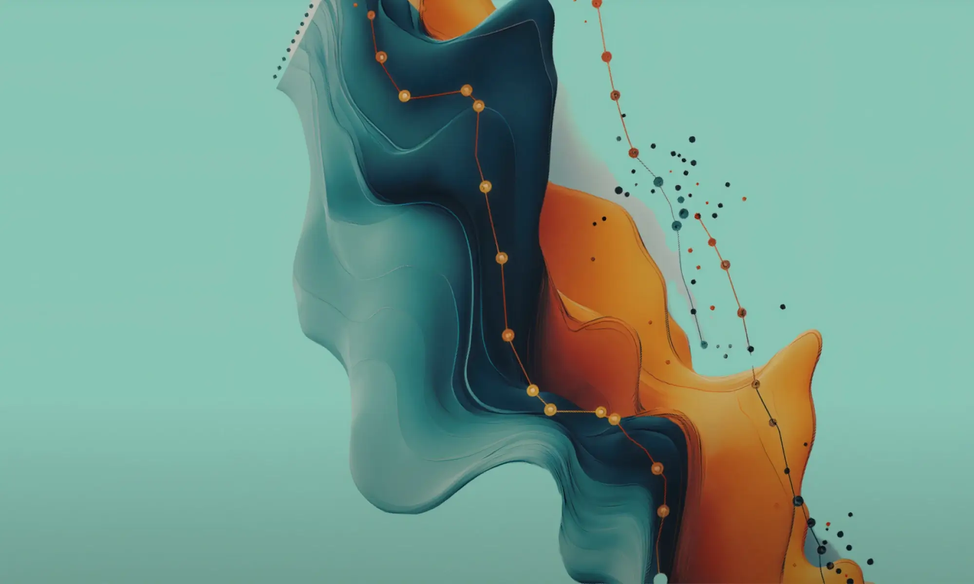 Abstract illustration of data flow and connections