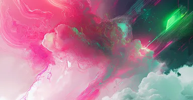 Abstract cyberpunk energy explosion