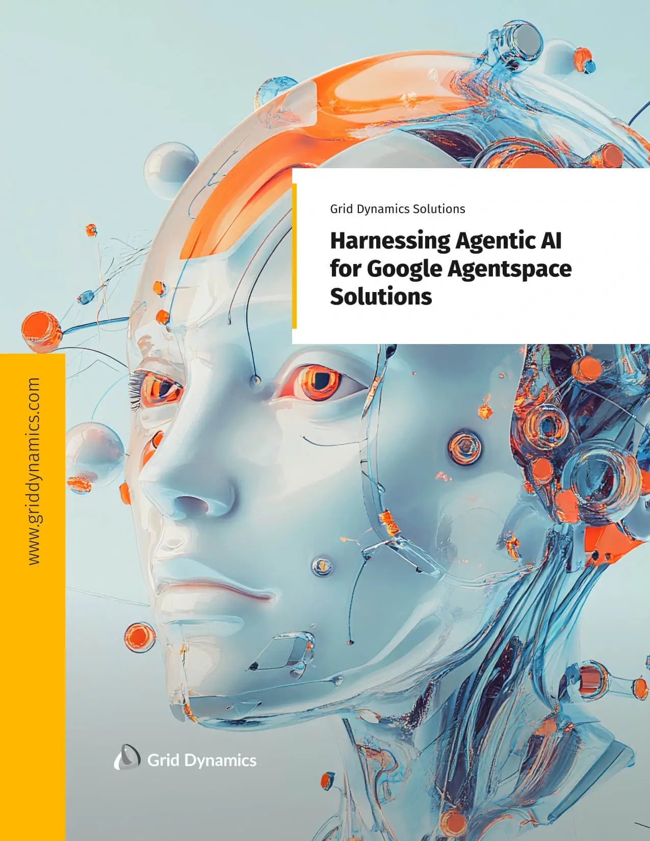 Futuristic artificial intelligence head